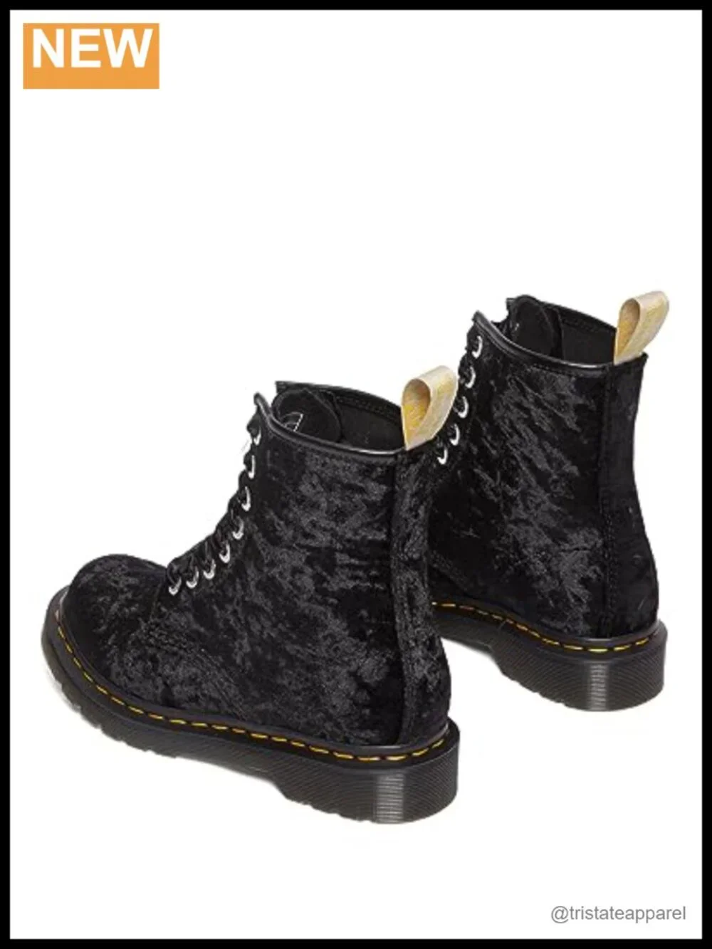 Vegan Leather Lace-Up Ankle Boots Crushed Velvet Vegan-Friendly Block Heel